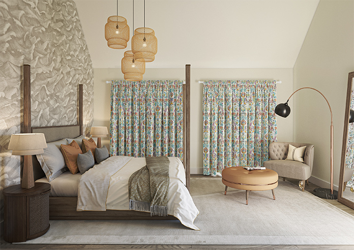 Bangalore Faux Silk, Azure Glow - Made to Measure Curtain - Image 15